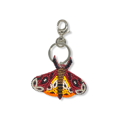 Beaded Moth Key Ring / Bag Tag