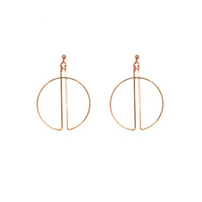 Aleria Hoop Earrings (Rose Gold)