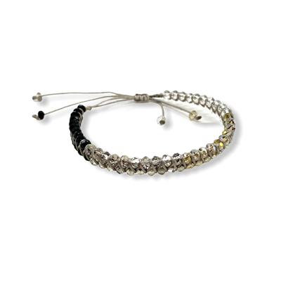 Crystal bracelet (black/grey)