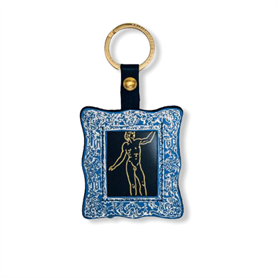 Picture Frame Key Fob Blue Man