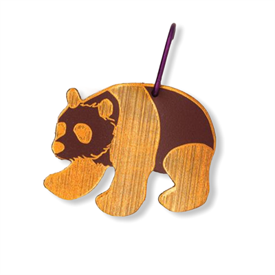 Panda Bag Tag Bronze