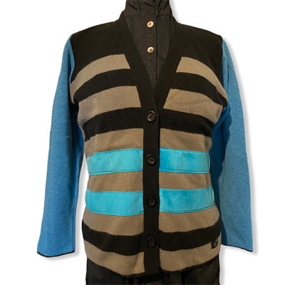 Paper Doll Cardigan (grey/blue/black/multi)