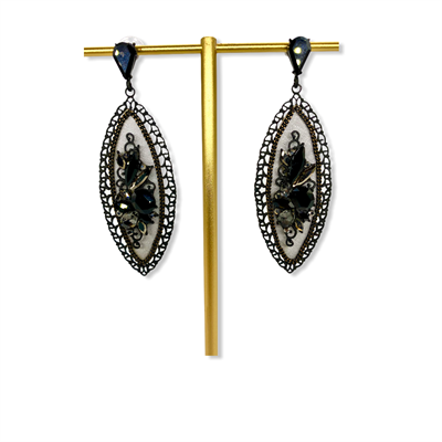 Nickel Free Earrings (grey/black)