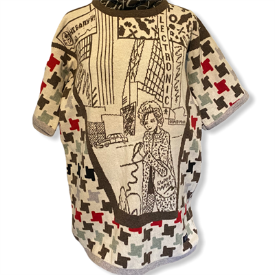 Electronic Supermarket Kaftan (cream/brown/grey/multi)