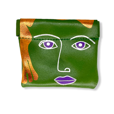 Square Face Coin Purse Green