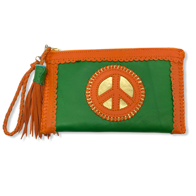World Family Ibiza Peace wallet (green/orange/gold)