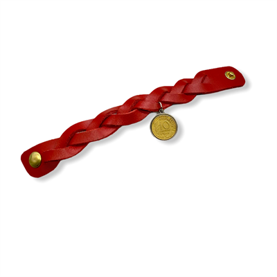 Kellan Bracelet with Charm (deep red)