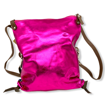 Messenger Bag / Back Pack (Metallic Pink)