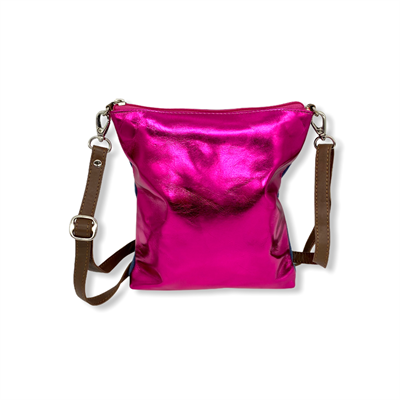 Messenger Bag / Clutch (metallic pink)