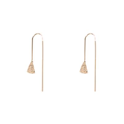 Carmen Textured Pull Through Earrings (Gold)