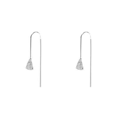 Carmen Textured Pull Through Earrings (Silver)