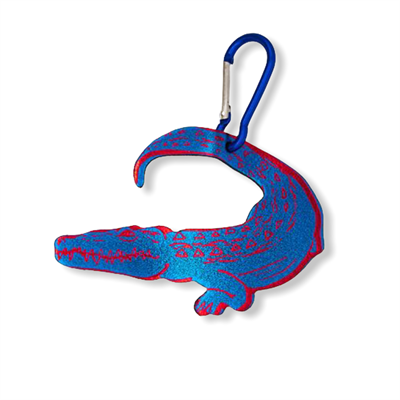 Croc Bag Tag Blue