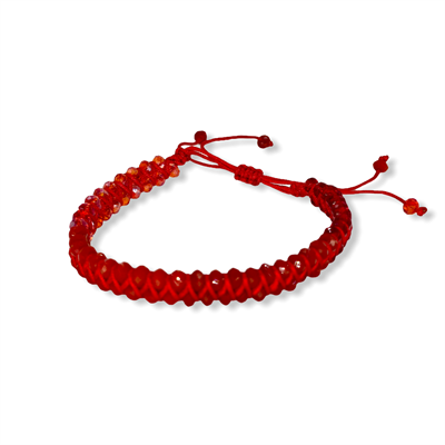 The Red Thread Crystal bracelet (red)