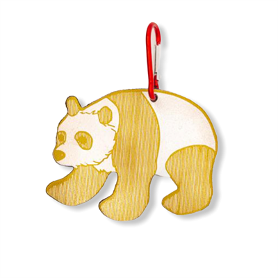 Panda Bag Tag Gold