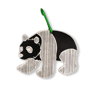 Panda Bag Tag Black/Silver